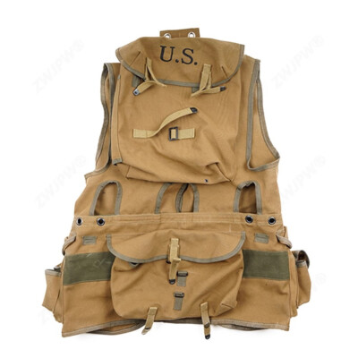 WW2 US Army D-Day Assault Vest Replica Khaki Army Green 1944