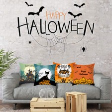 4PCs/Set Halloween Pillow Case Cover Sofa Pillowcase Cushion Cover Home Decor
