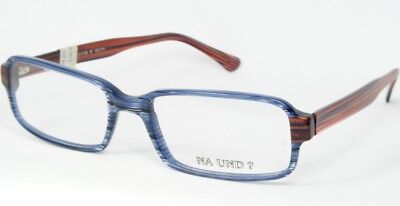NA UND? Design MARION RAMM 31F38 B STRIPED BLUE EYEGLASSES GLASSES 52-16-138mm