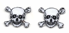 MINI SKULLS SET OF 2 Iron On Patch Applique