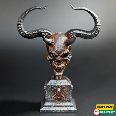Ancient Skull Statue Figurine Human Skull Sculpture Collectible Skeleton Decor