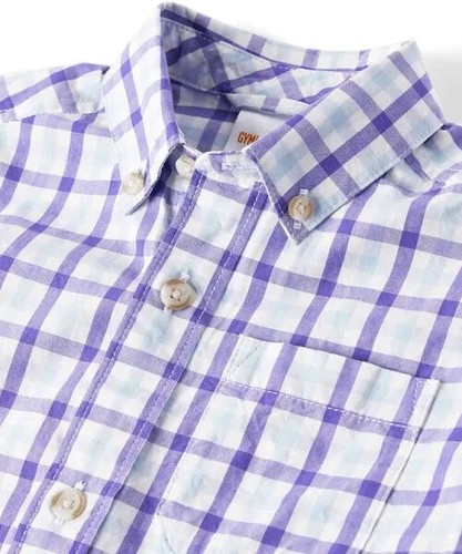NWT Gymboree Lavender Fields Plaid Shirt Boy's Size 6 - Picture 2 of 2
