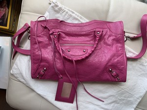 balenciaga pink tote