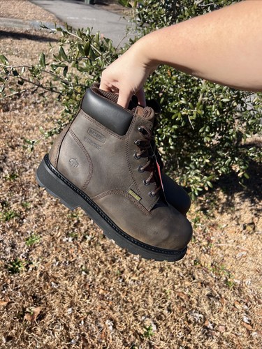 NEW Wolverine McKay Brown Leather Waterproof Steel Toe 6” Work Boots Men Sz 11.5 - Picture 15 of 17