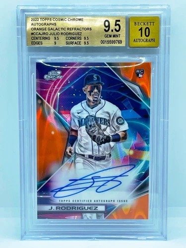 2022 Topps Cosmic Chrome - Julio Rodriguez RC Auto /25 - Orange - BGS 9.5 🔥