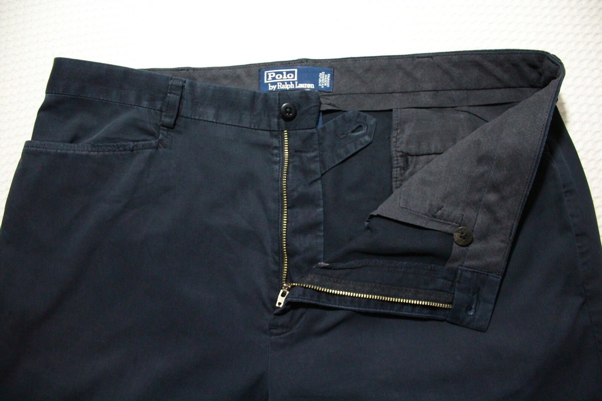パンツ POLO CHINO 38x30 RALPH LAUREN POLO by RALPH LAUREN Men's 38 x 30 Navy Blue Khaki Flat