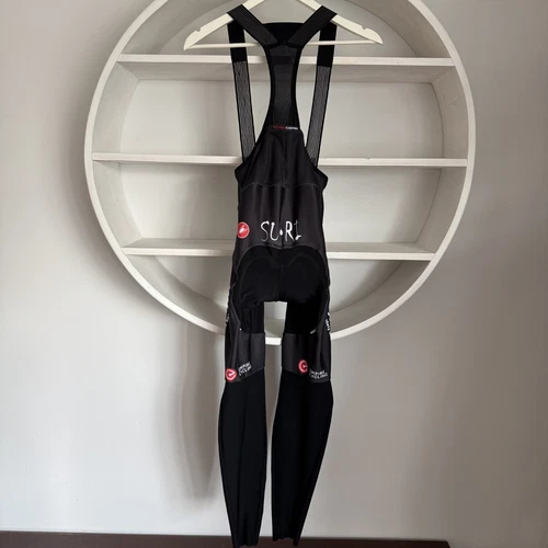 Men's CASTELLI ROSSO CORSA Black Cycling Bib Tights Pants Size L