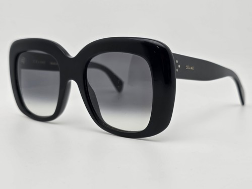 Celine CL41433/S 807 Black Frame Grey Gradient Lens Oversized Sunglasses w/ Case - Picture 3 of 16