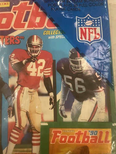 1990 Panini NFL Football Sticker Album & 5 Sticker Packs Sealed in Package - 第 3/7 張圖片