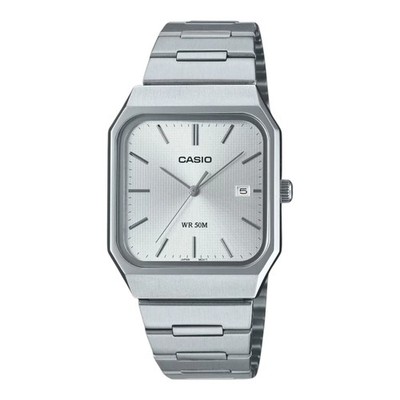 Casio MTP-B185D-7AV Mens Analog Quartz Watch Silver Dial Steel