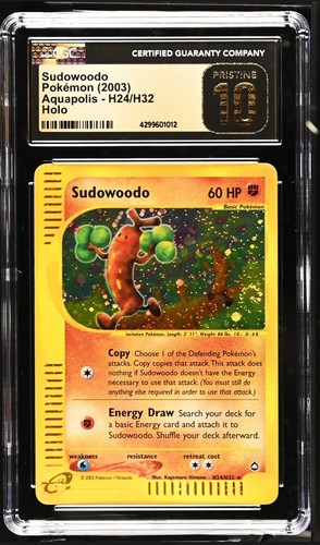 Pokemon Sudowoodo Aquapolis Holo - H24/H32 Pristine 10 Pop 1