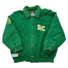 Giacca bomber lana NBA Boston Celtics vintage basket anni 70 verde uomo grande