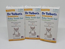 Pack of 3 Boxes NEW Dr. Talbot's Baby Tooth Gel for Teething 3-24 Mo Exp 10/26