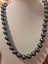 585 ER WEISGOLD GRAU PERLENKETTE