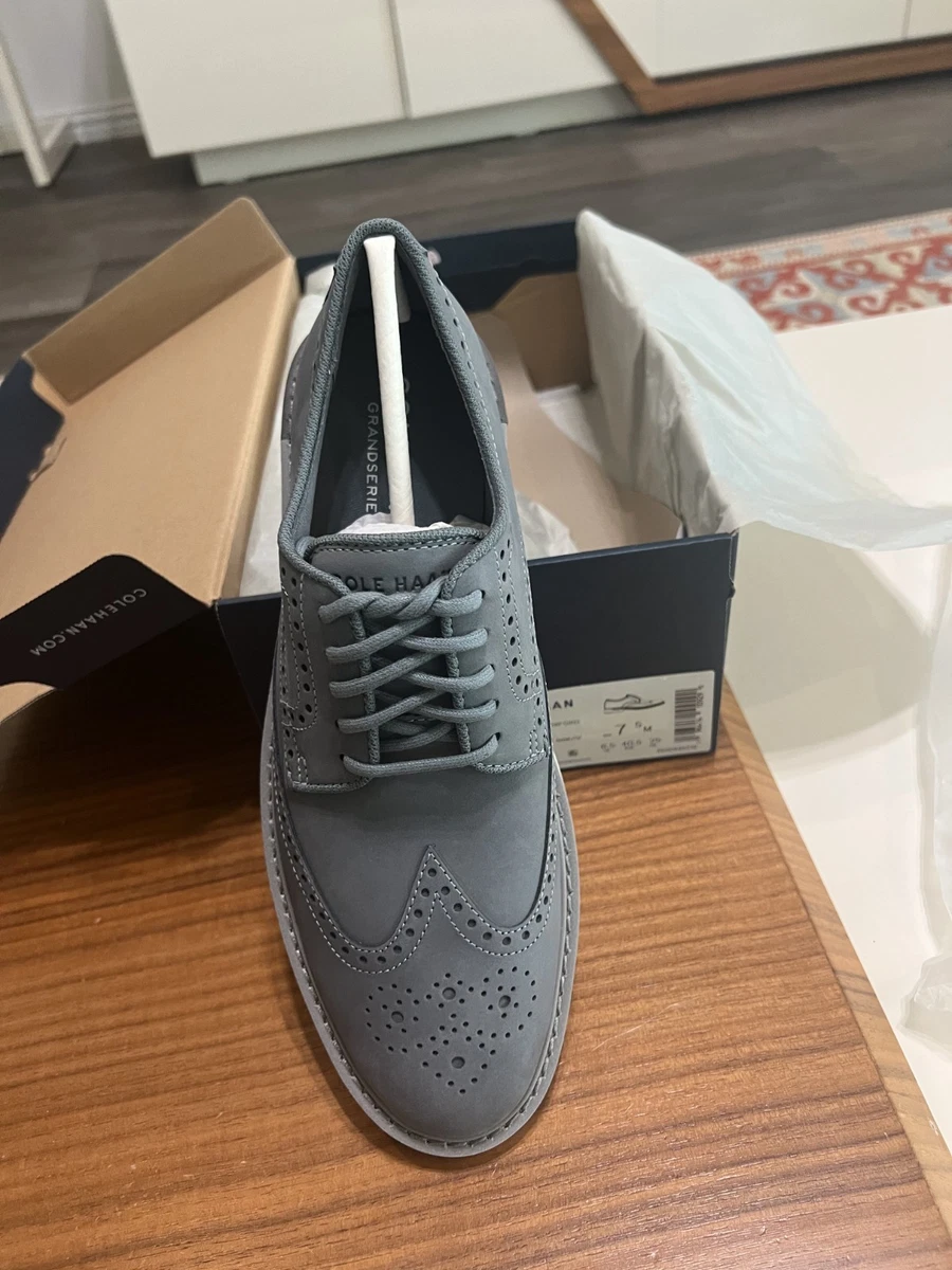Cole Haan Gray Wingtip Dress Shoes for Men for sale | eBay display picture 1