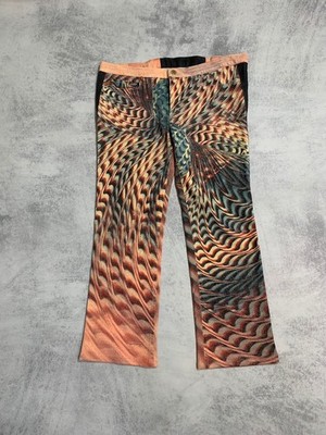 Roberto Cavalli VTG Runway SS 2001 VTG Multicolor Women Glitter Pants Size L
