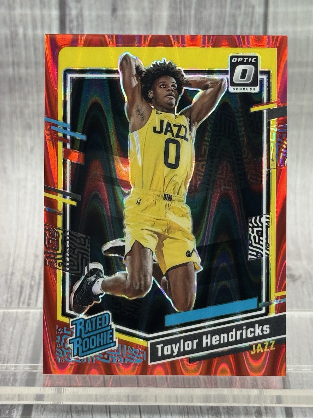 Taylor Hendricks /130 Rated Rookie Red Seismic Prizm #233 2023-24 Panini Optic