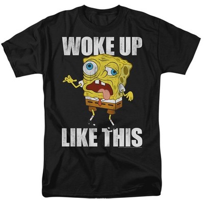 SpongeBob SquarePants - Woke Up Like This Meme - Adult Men T-Shirt