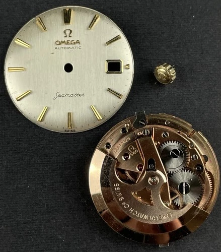 OMEGA Cal.560 Movement w/ Seamaster Dial RUNS! Vtg 1961 Automatic Date Watch