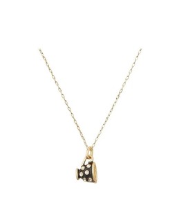 Authentic Kate Spade Tea Time Gold Plated CZ Stones Tea Cup Necklace Alice in Wonderland