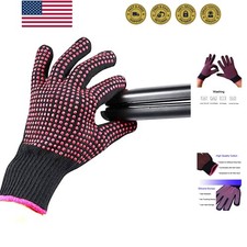Heat Resistant Glove for Hair Styling, Curling Iron, Flat Iron and Curling Wa...