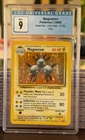 CGC 9 MINT Magneton 9/102 Holo Pokemon 1999 Base Set SUPER CLEAN HOLO