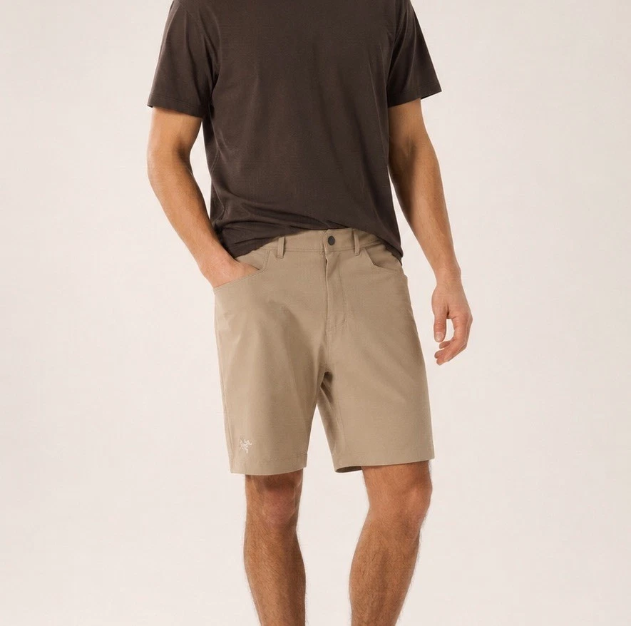 Arc’teryx Kragg Tan Cotton Shorts 9” 36