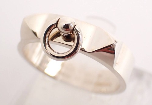HERMES Collier de Chien PM #57 Sv925 Silver 5.2g Ring 666020 - Picture 1 of 8