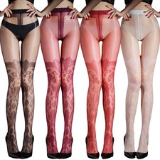 2 Pairs Womens Oily Shiny Glossy Pantyhose Ultra Sheer T-crotch Stockings Tights