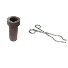Graphite Crucible  8" Metal Crucible Tongs Casting Tools Kit