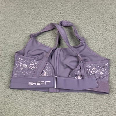 SHEFIT Sports Bra Size 4 Luxe Purple Lavender Comfortable Support adjustable