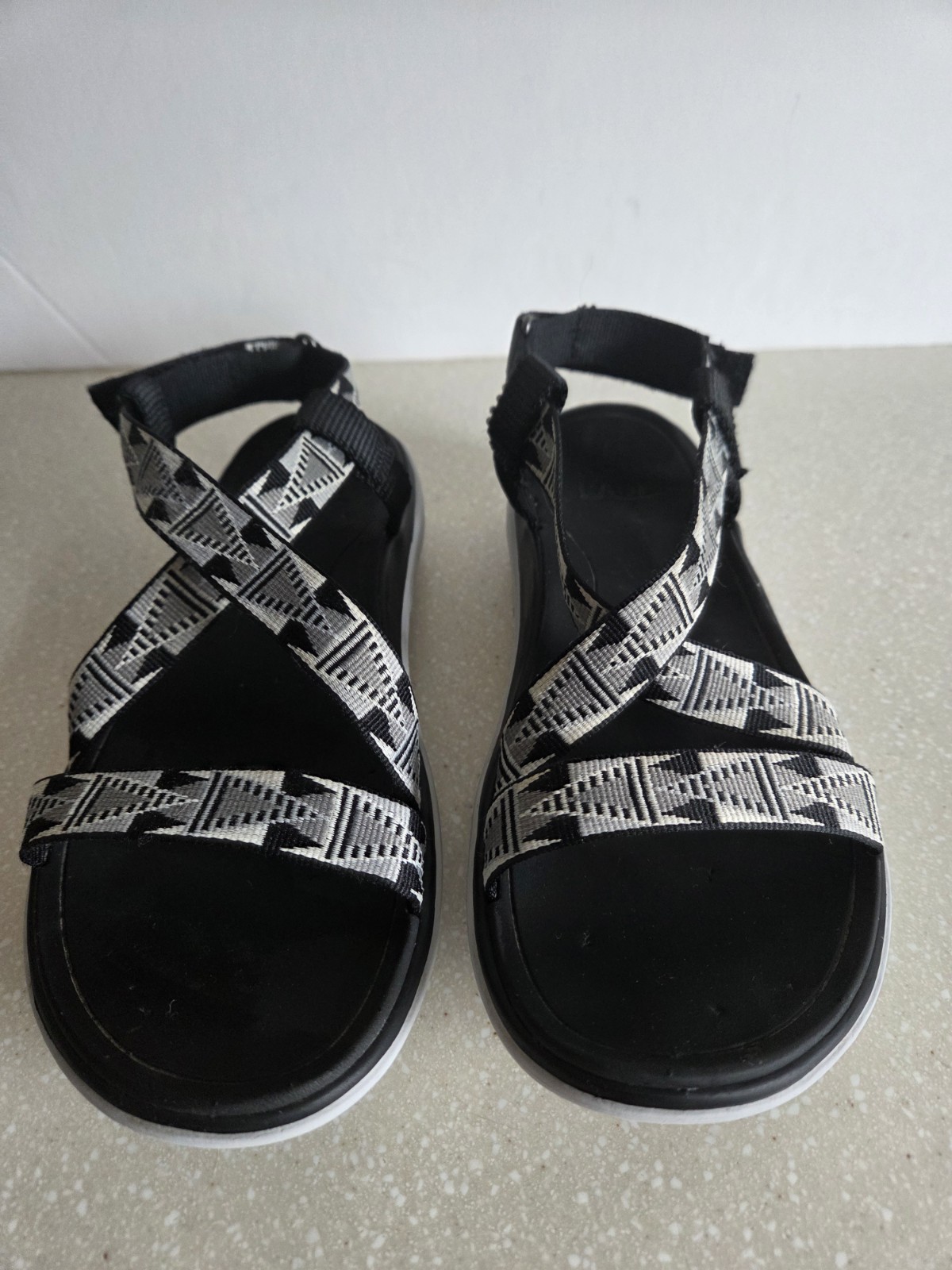 TEVA TERRA -FLOAT WOMEN SANDALS SIZE US BLACK/WHITE FLAT SHOES - Main Image