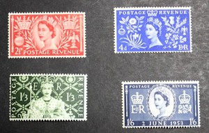 GB Stamps Queen Elizabeth II 1953 Coronation  Set MNH
