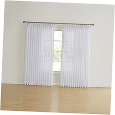 Simplicity Sheer Pinch Pleated Drape Pair   72"W x 63"L Pack of 1 White