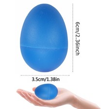 12Pcs Plastic Egg Shakers Percussion Instruments Easter Party 3 Colors Ligh GPZP