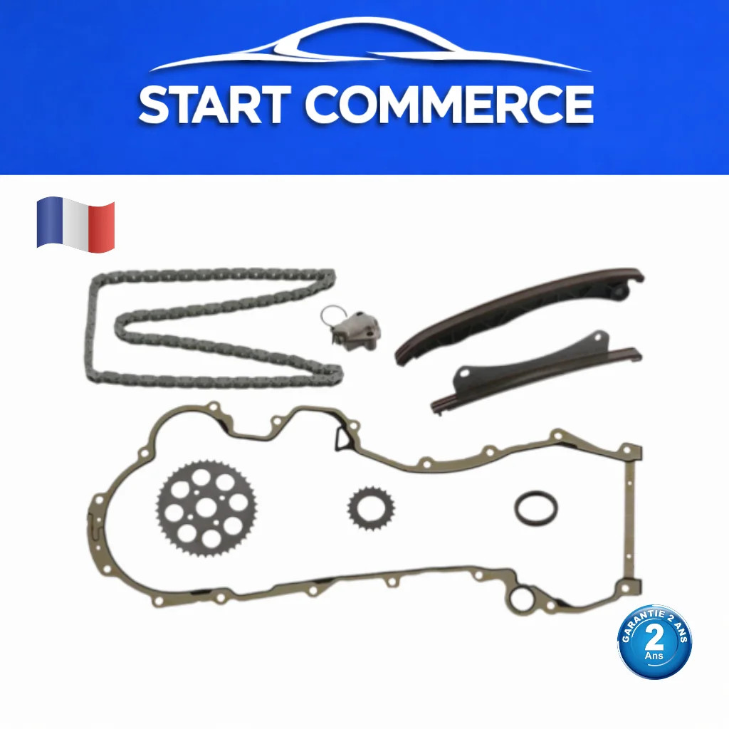 Kit chaine distribution Fiat 1.3 MJTD 71777824N tendeur et guides complets