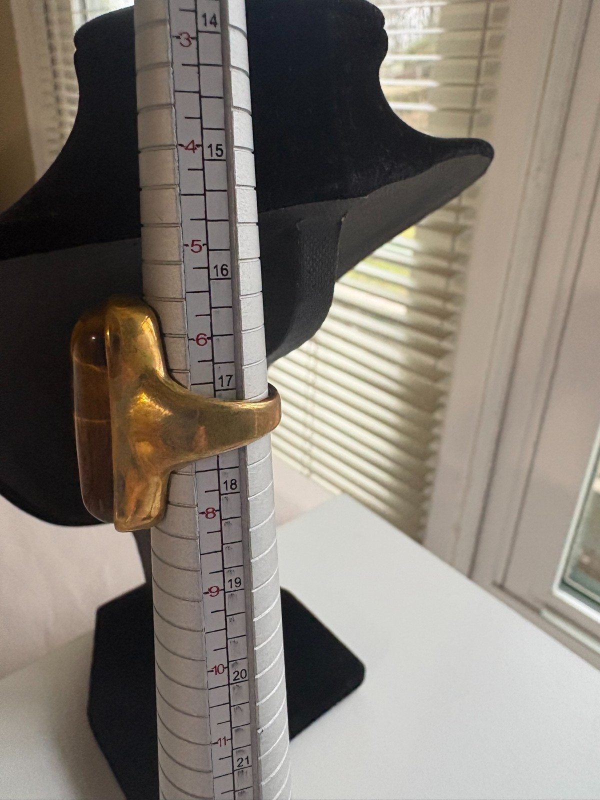 Plunder Ring – Size 7, Large Rectangular Tiger’s … - image 3