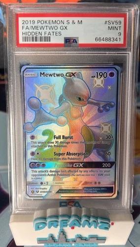 Mewtwo GX SV59/SV94 Hidden Fates: Shiny Vault Holo Graded PSA 9