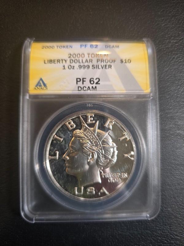 2000 Token Liberty Dollar Proof $10