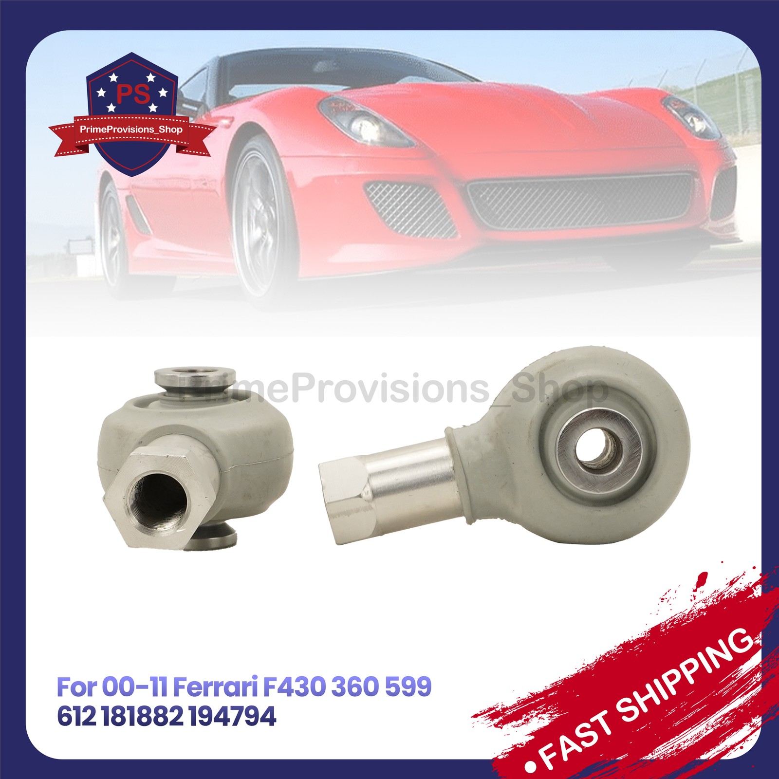 2PCS Fit 00-11 Ferrari F430 360 599 612 Front Outer Tie Rod Ball 181882 194794