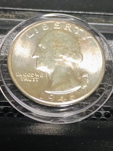 Brilliant Uncirculated Mint State 1946 D Silver Washington Quarter