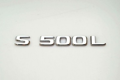 Für Mercedes Benz S500L Schriftzug Embleme Aufkleber Logo Badge Chrom Silber