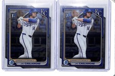(2) Lot 2024 Bowman Chrome Draft Jac Caglianone 1st Prospect #BDC-8 Royals