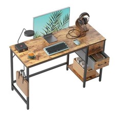 Computer Desk with 2 Drawers, 40 Inch Small Home Office Desk Study Writing