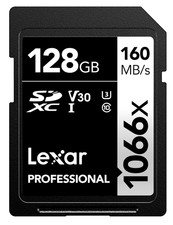 Image of Lexar Professional 128GB SD SDHC SDXC Memory Card 1667x, U3, V30 - New Sealed