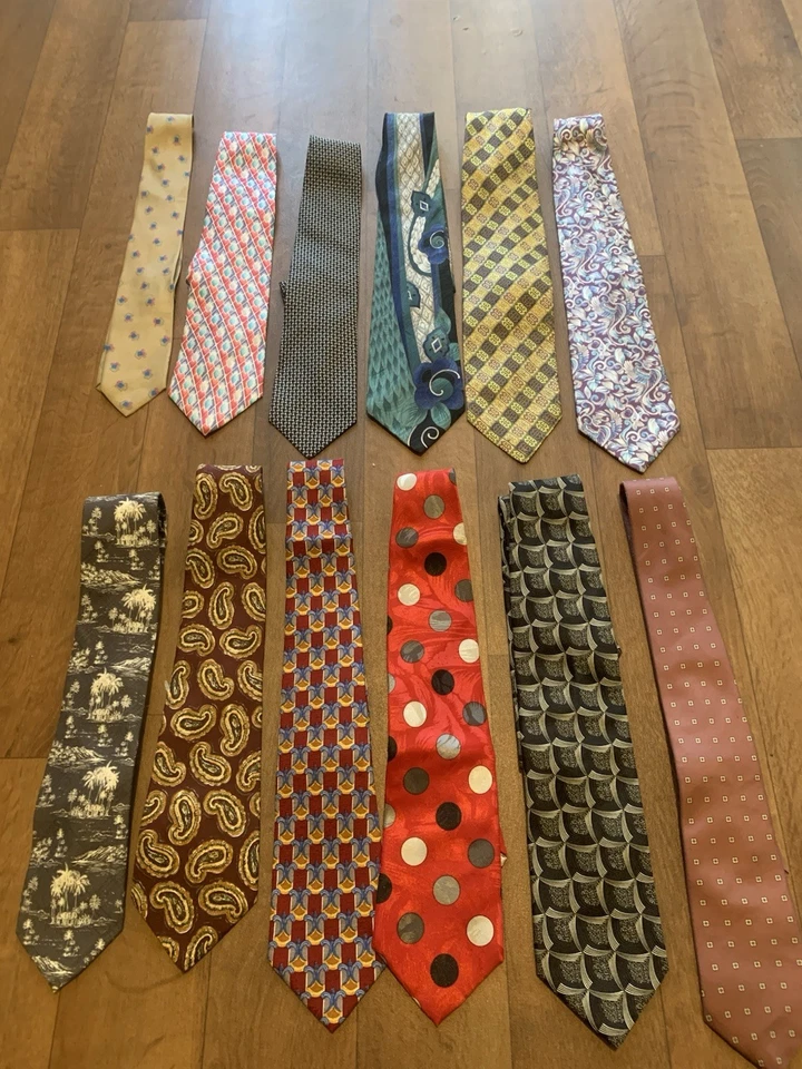 Lote de 12 corbatas de lujo de diseñador Hermes Versace Dior Balmain Saint Laurent etc. Foto 2 de 4