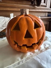 Paper Magic Group Foam Jackolantern Halloween Light Up Pumpkin 8in VTG 1998 Read