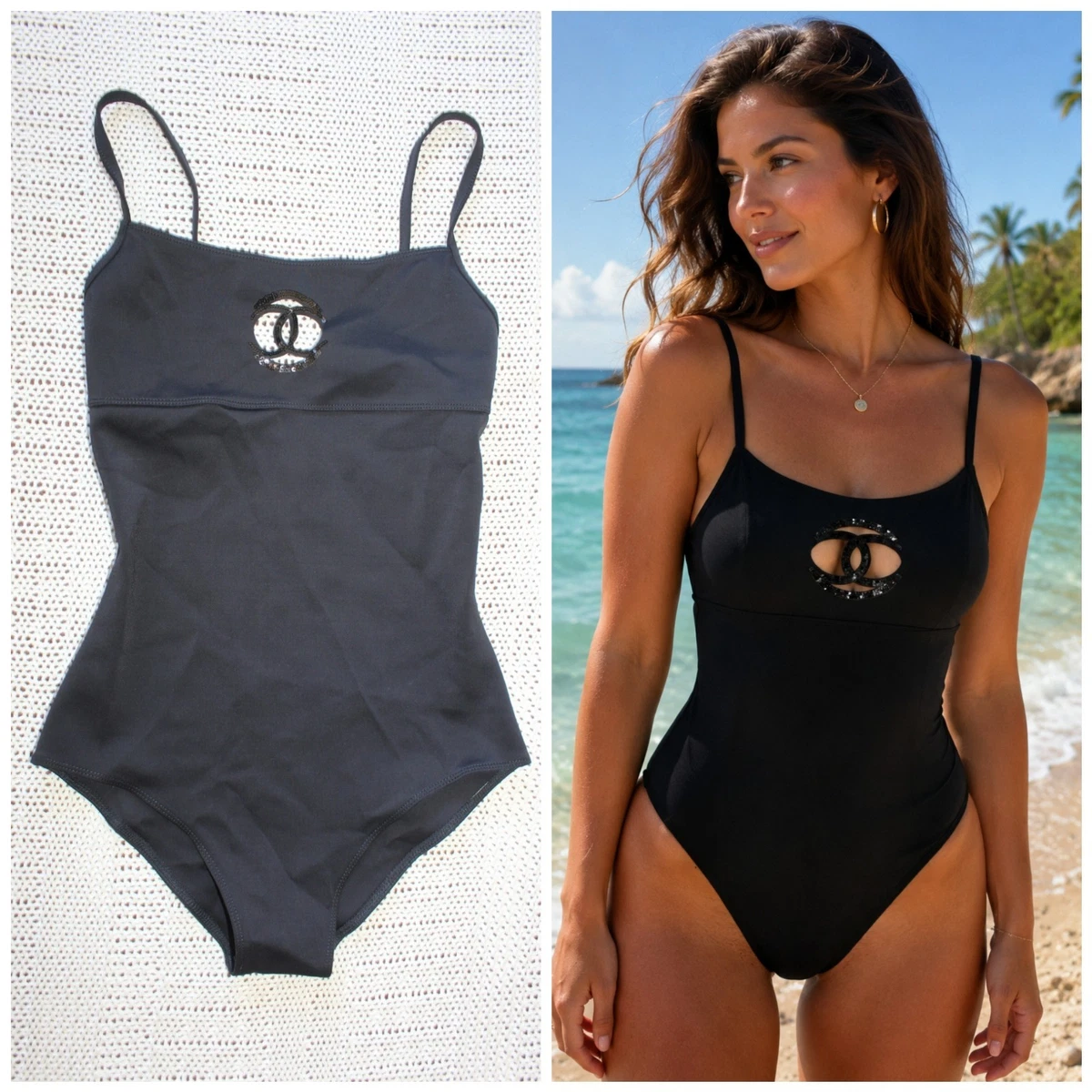 CHANEL Black One Piece Swimwear for Women for sale | eBay