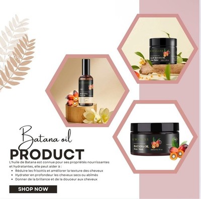 KWASANS Batana Rosemary Hair Oil Mask Butter Set Repair Growth Natural