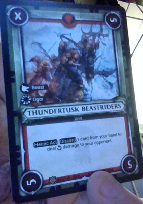 Warhammer Age Of Sigmar Champions Savagery TCG  : Thudertusk Beastriders